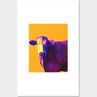 Purple Cow Pop Art Style Posters and Art